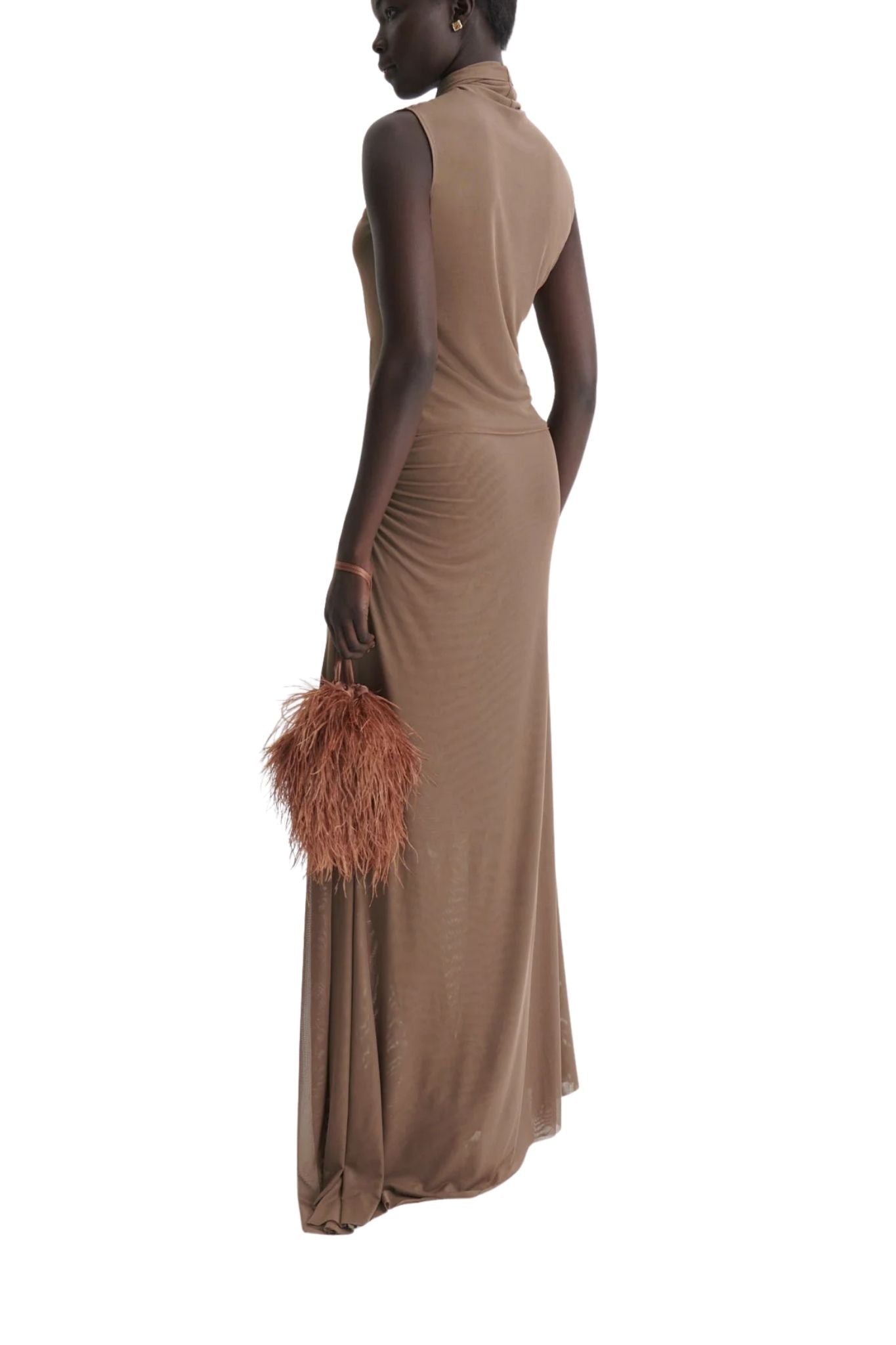 Scanlan Theodore Mesh Turban Sleeveless Top - Vermillion