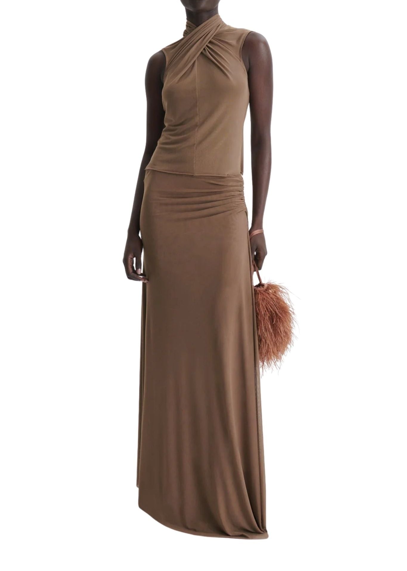 Scanlan Theodore Mesh Turban Sleeveless Top - Vermillion