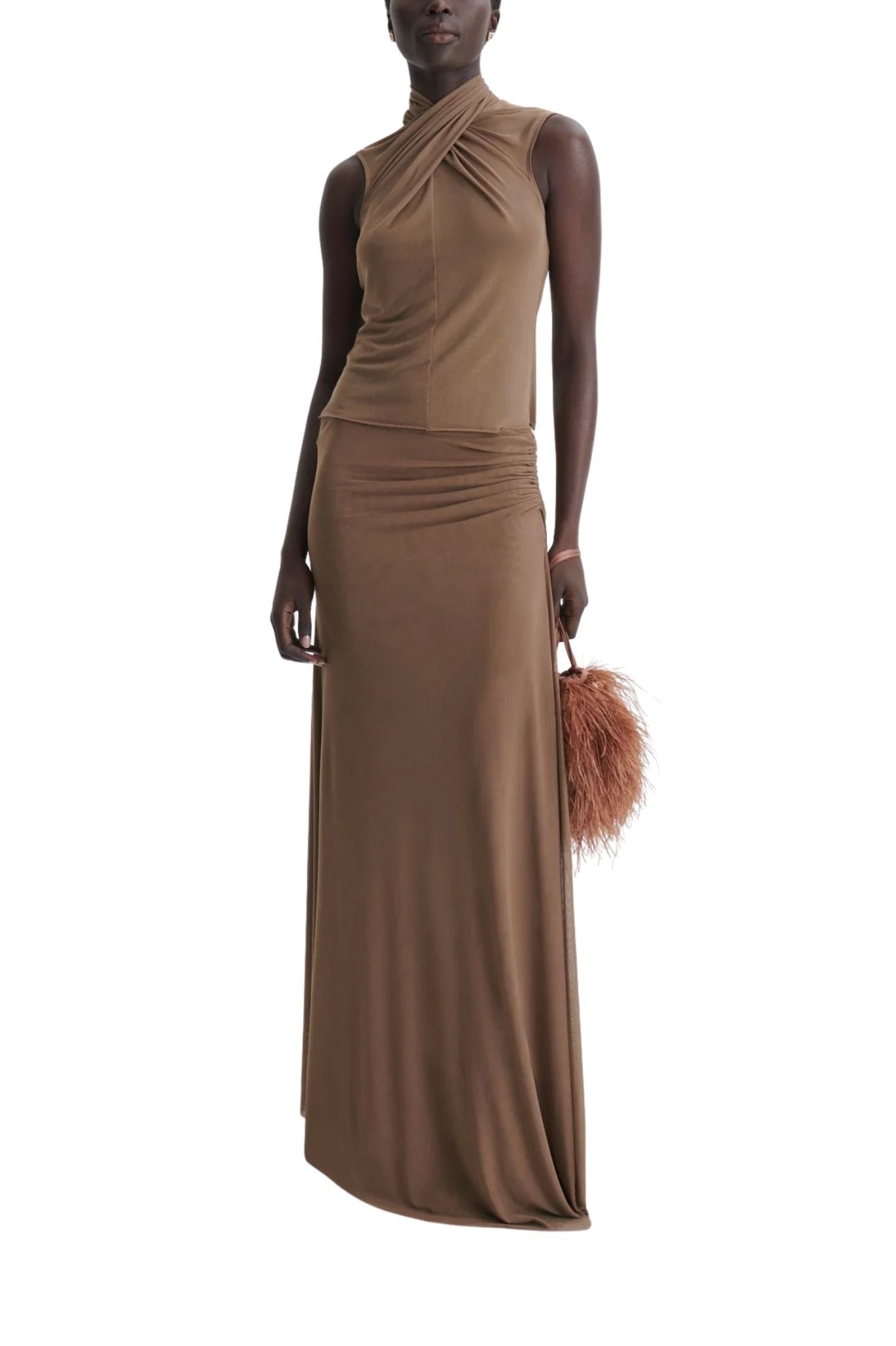 Scanlan Theodore Mesh Turban Sleeveless Top - Vermillion