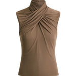 Scanlan Theodore Mesh Turban Sleeveless Top - Vermillion