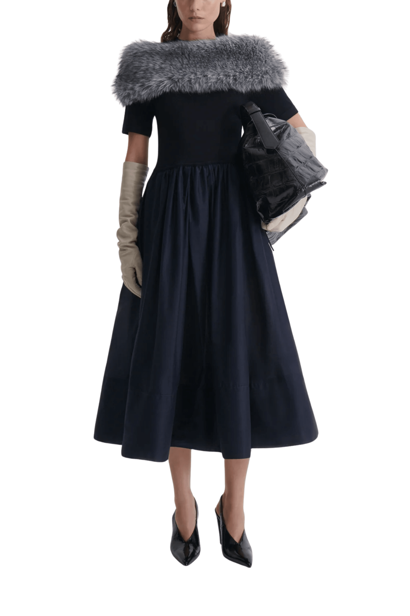 Scanlan Theodore Polished Voile Sweater Dress - Vermillion