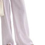 Scanlan Theodore Stripe Pleat Drape Trouser - Vermillion
