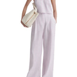 Scanlan Theodore Stripe Pleat Drape Trouser - Vermillion