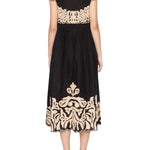 Sea Alexandra Embroidery Cap Slv Midi Dress - Vermillion