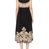 Sea Alexandra Embroidery Cap Slv Midi Dress - Vermillion