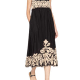 Sea Alexandra Embroidery Cap Slv Midi Dress - Vermillion