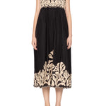 Sea Alexandra Embroidery Cap Slv Midi Dress - Vermillion