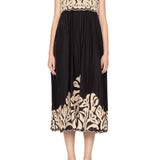 Sea Alexandra Embroidery Cap Slv Midi Dress - Vermillion