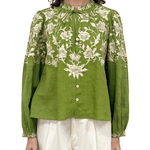Sea Alina Lace Long Sleeve Shirt - Vermillion