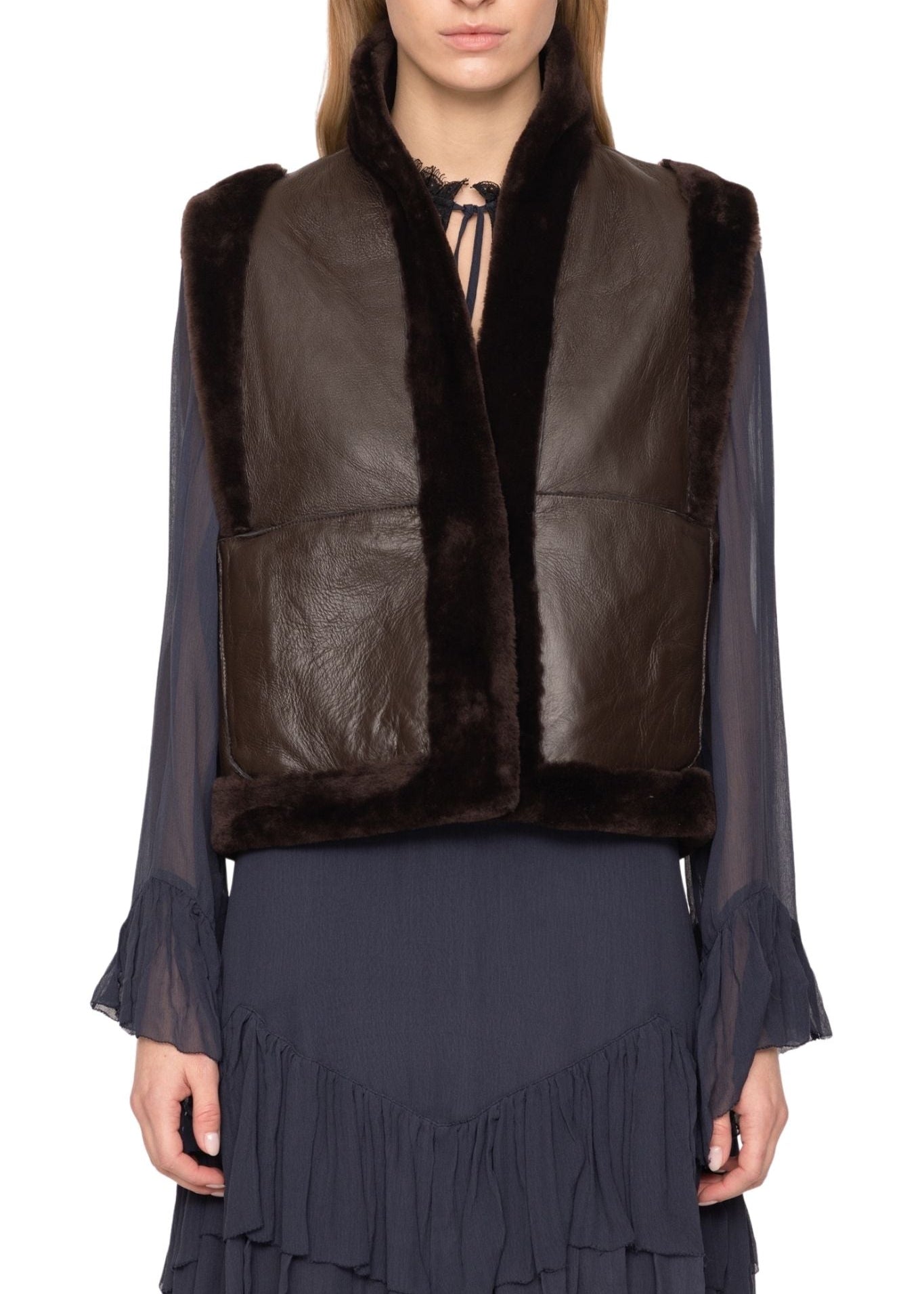 Sea Annie Reversible Vest - Vermillion