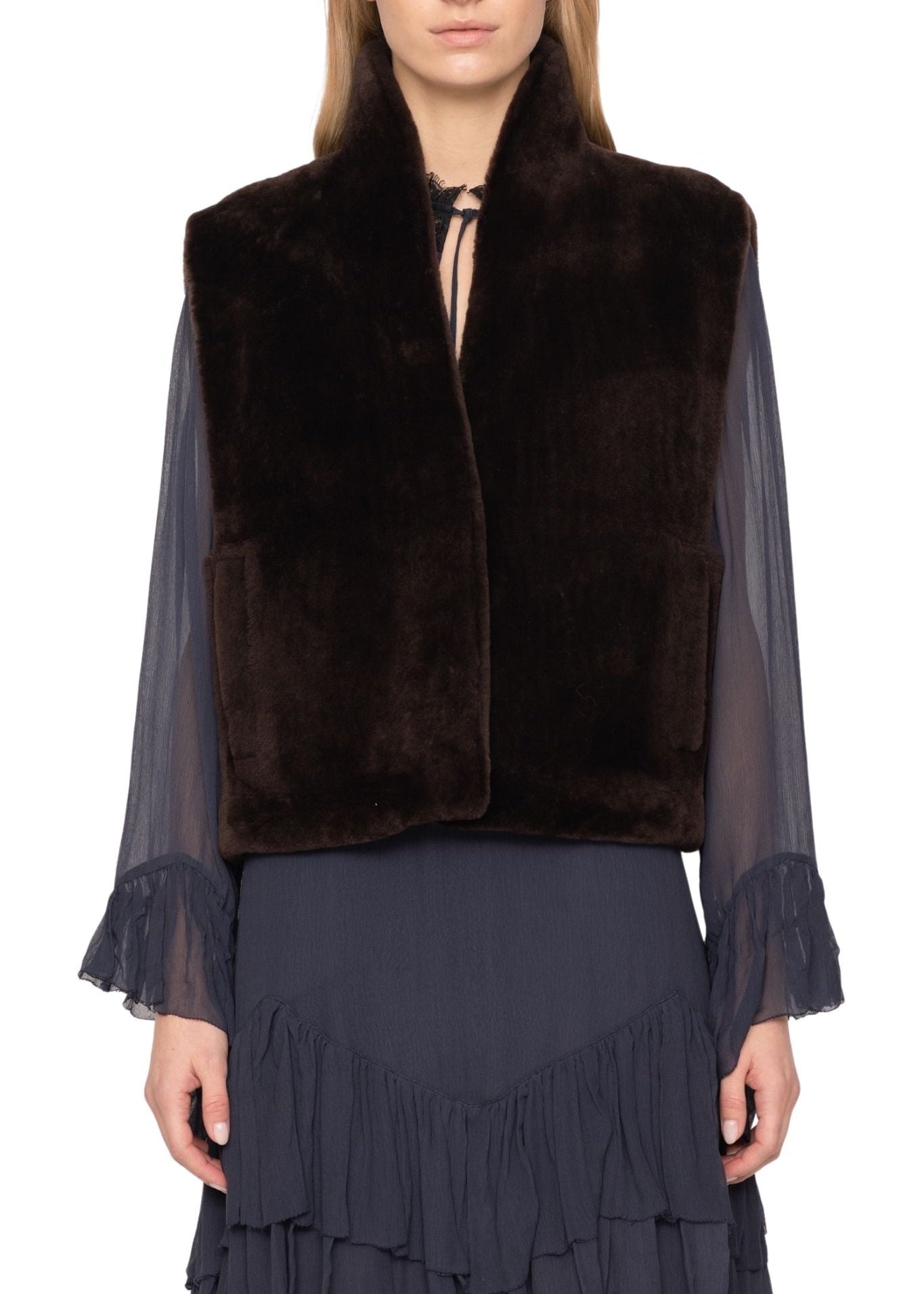 Sea Annie Reversible Vest - Vermillion