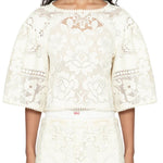 Sea Arianna Lace S/Slv Top - Vermillion