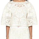 Sea Arianna Lace S/Slv Top - Vermillion