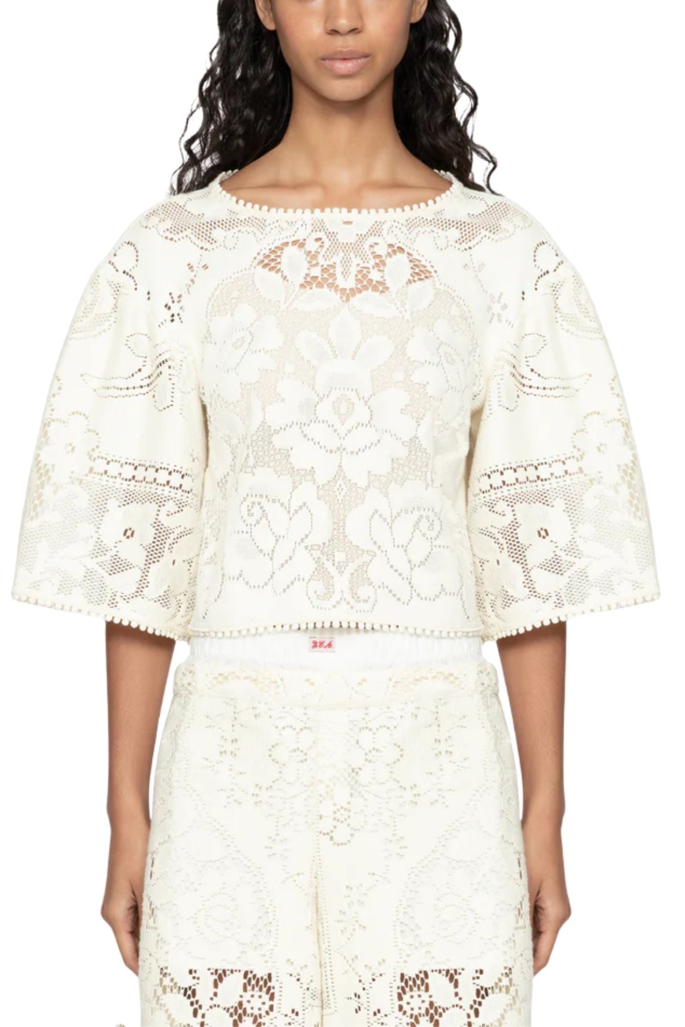 Sea Arianna Lace S/Slv Top - Vermillion