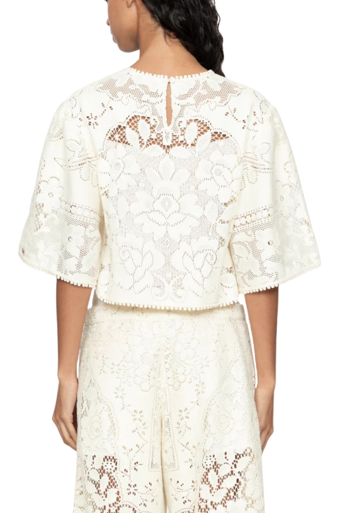 Sea Arianna Lace S/Slv Top - Vermillion