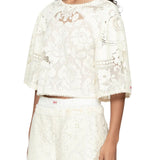 Sea Arianna Lace S/Slv Top - Vermillion