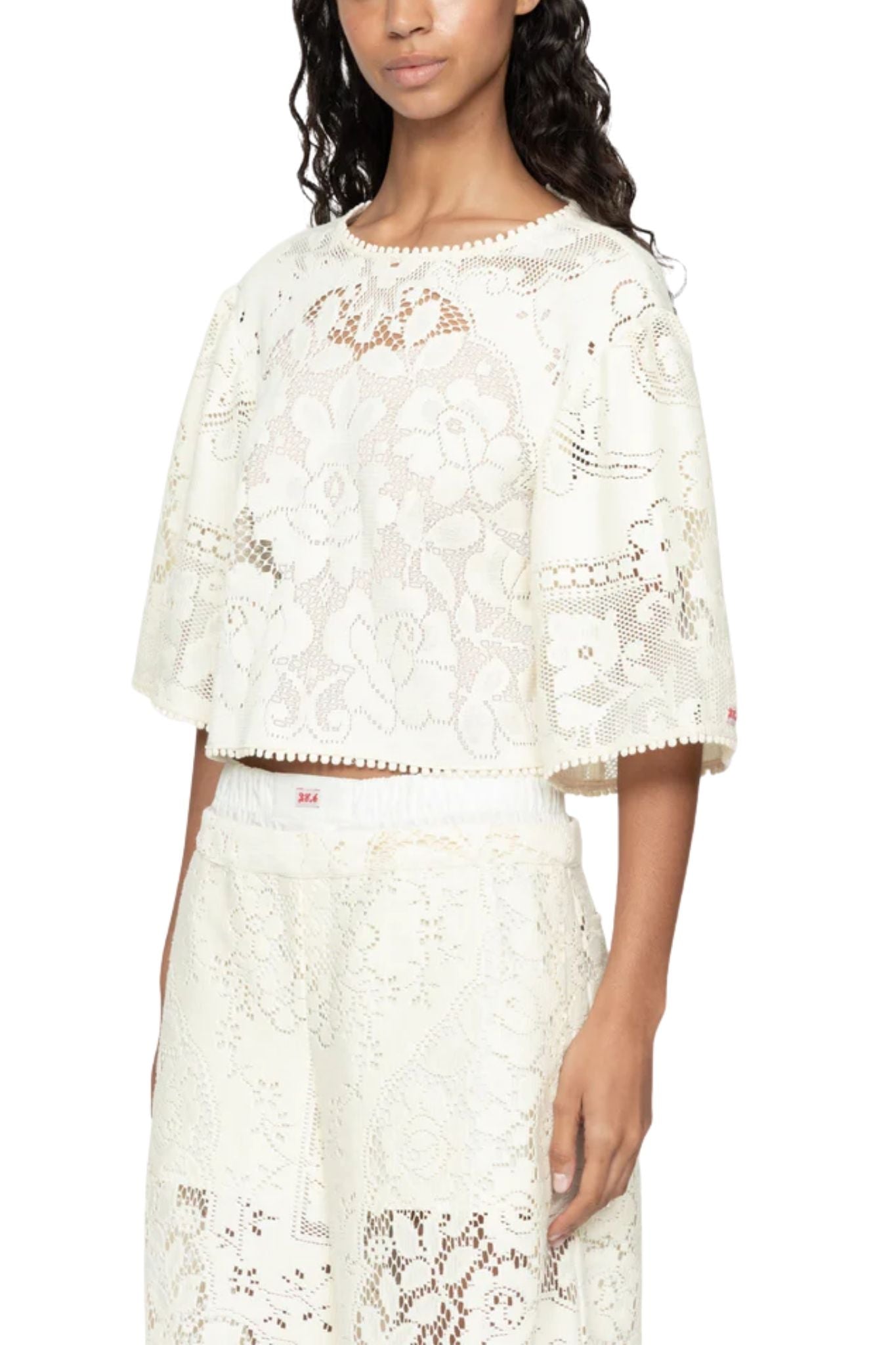 Sea Arianna Lace S/Slv Top - Vermillion