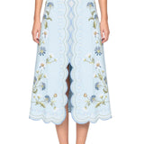Sea Audra Embroidery Skirt - Vermillion