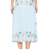 Sea Audra Embroidery Skirt - Vermillion