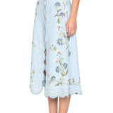 Sea Audra Embroidery Skirt - Vermillion