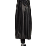 Sea Caitlin Leather Midi Skirt - Vermillion