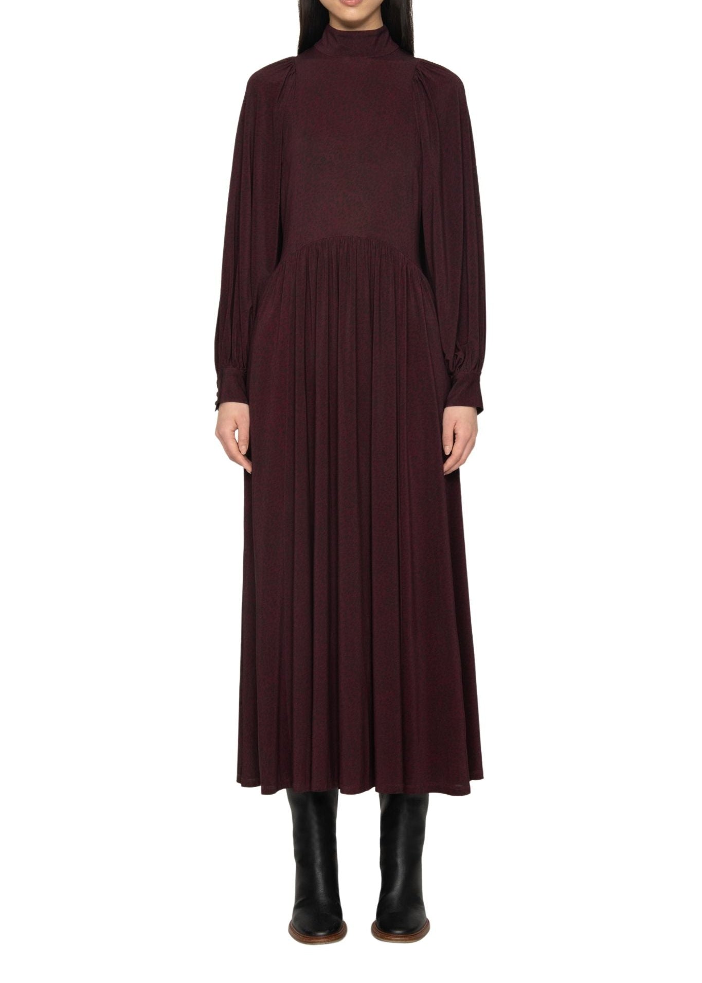 Sea Charlize Print Raglan Sleeve Dress - Vermillion
