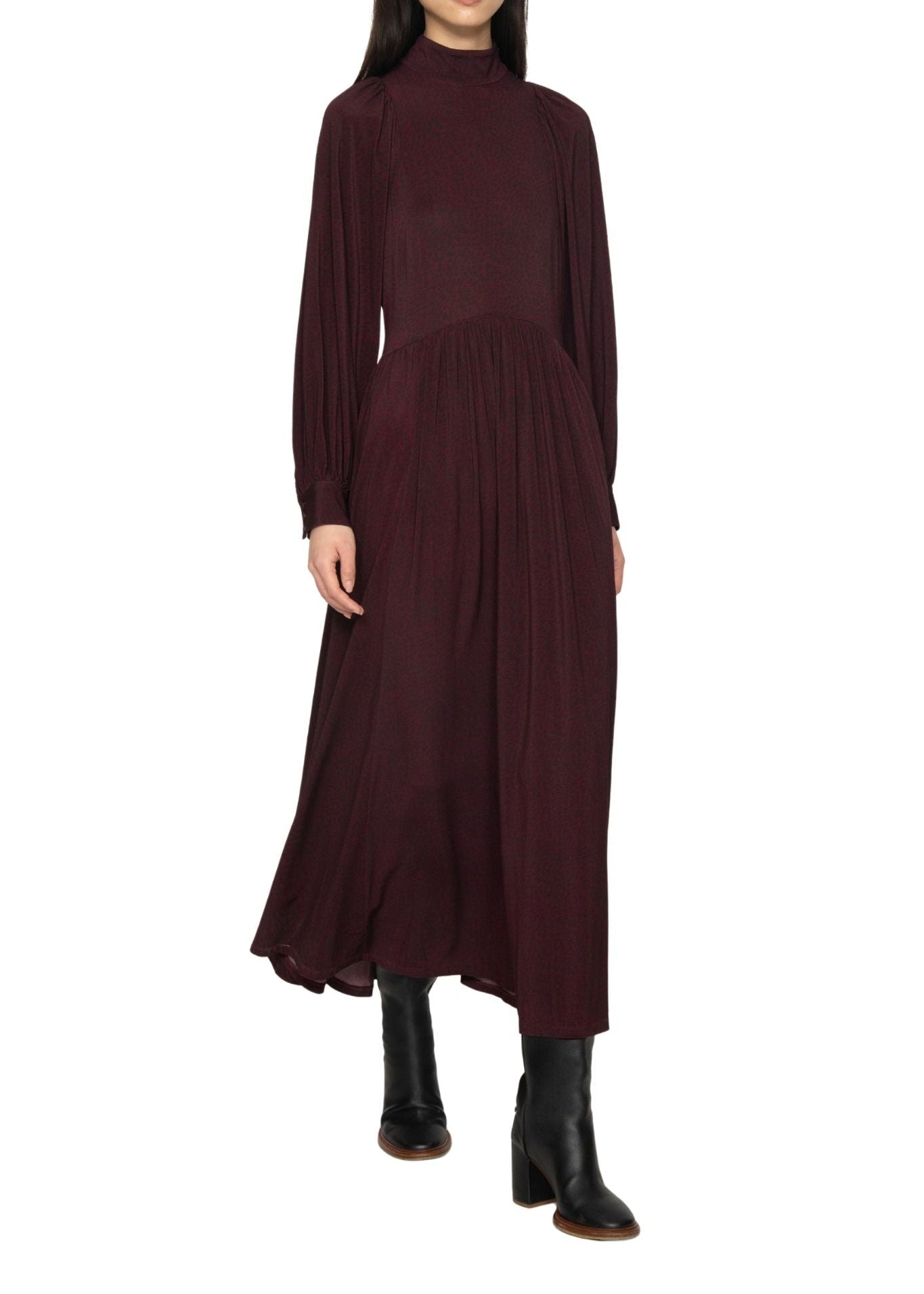 Sea Charlize Print Raglan Sleeve Dress - Vermillion