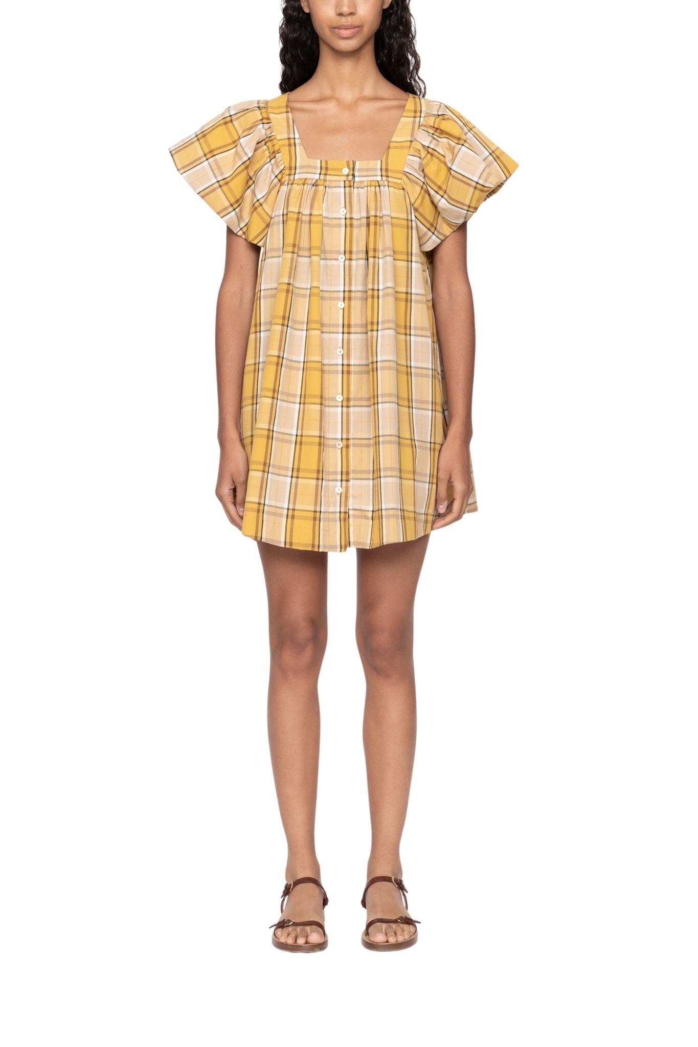 Sea Copeland Plaid Mini Dress - Vermillion