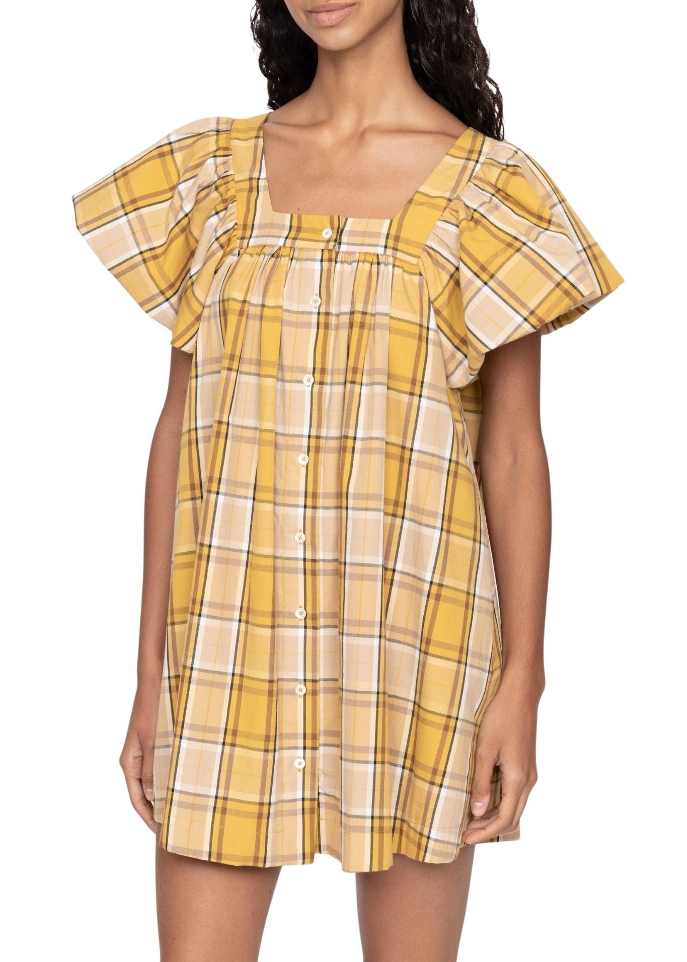 Sea Copeland Plaid Mini Dress - Vermillion