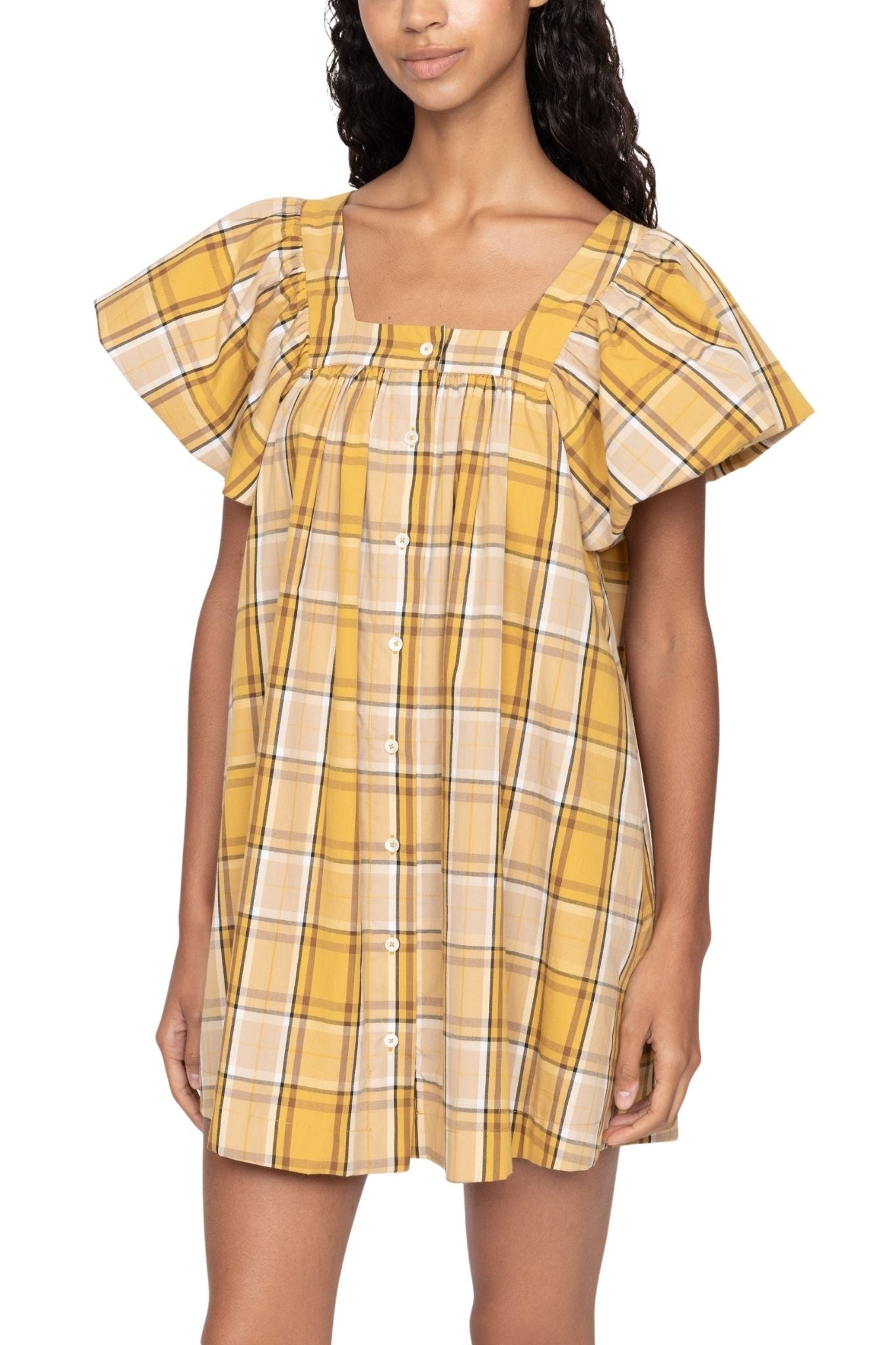 Sea Copeland Plaid Mini Dress - Vermillion