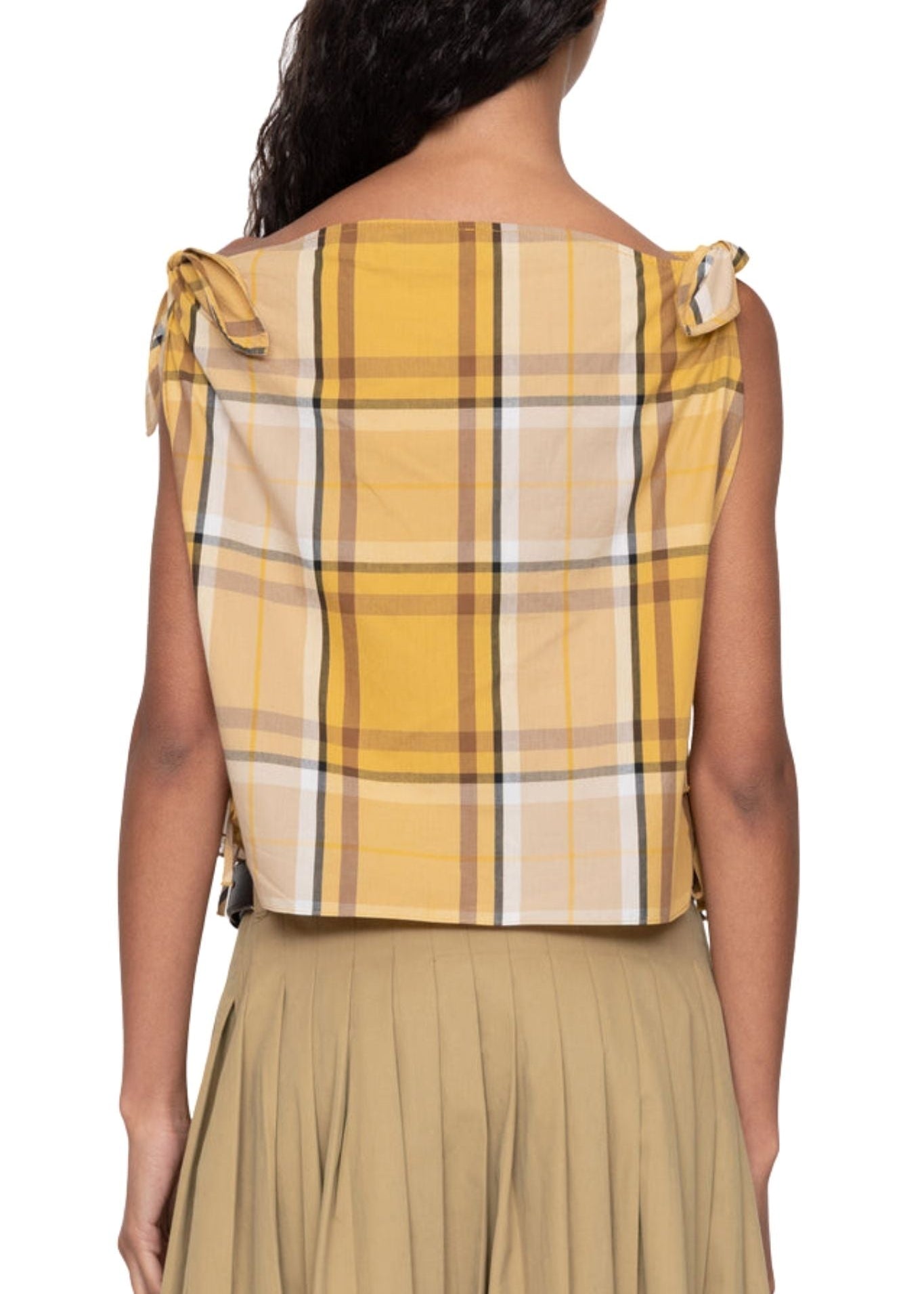 Sea Copeland Plaid Top - Vermillion