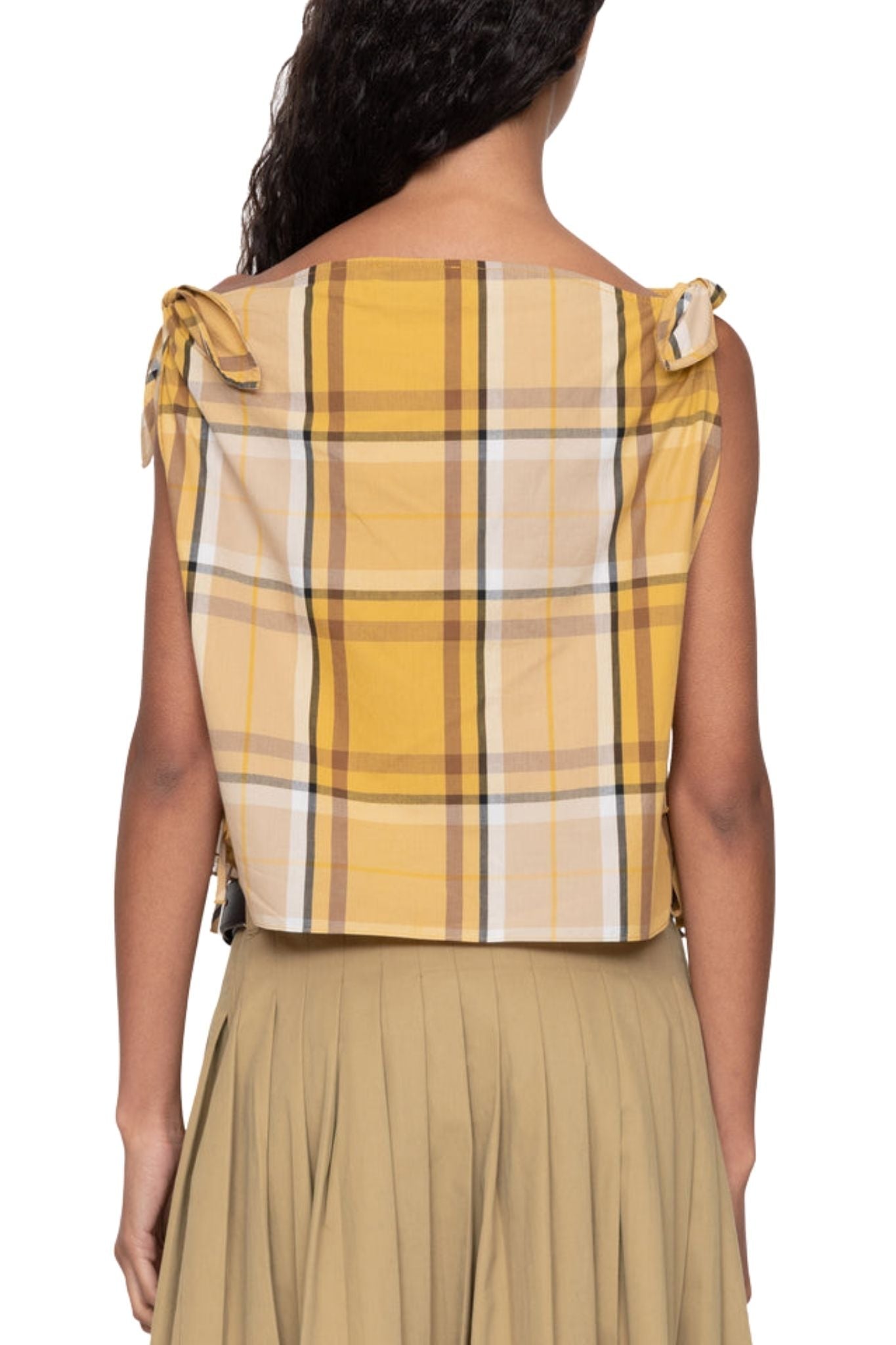 Sea Copeland Plaid Top - Vermillion