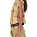 Sea Copeland Plaid Top - Vermillion