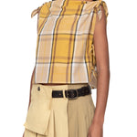 Sea Copeland Plaid Top - Vermillion