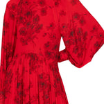 Sea Cornelia Print L/Slv Midi Dress - Vermillion