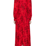 Sea Cornelia Print L/Slv Midi Dress - Vermillion