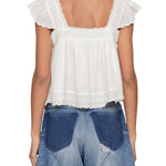 Sea Eliza Solid Flutter Sleeve Top - Vermillion