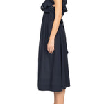 Sea Eliza Solid Sleeveless Midi Dress - Vermillion