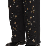 Sea Etta Denim Studded Jeans - Vermillion