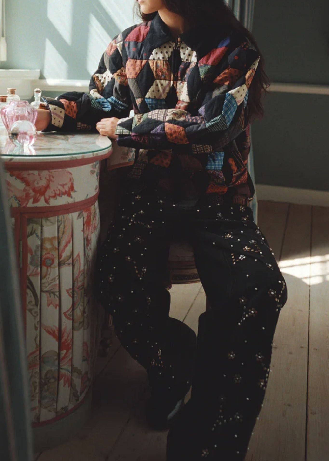 Sea Etta Denim Studded Jeans - Vermillion