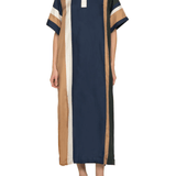 Sea Juliet Embroidery Polo Maxi Dress - Vermillion