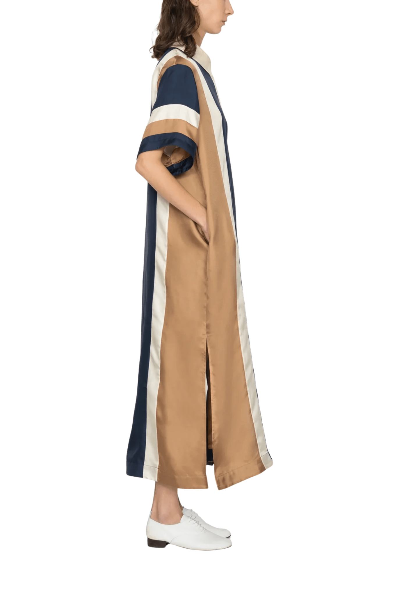 Sea Juliet Embroidery Polo Maxi Dress - Vermillion