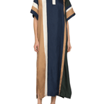 Sea Juliet Embroidery Polo Maxi Dress - Vermillion