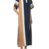 Sea Juliet Embroidery Polo Maxi Dress - Vermillion