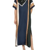 Sea Juliet Embroidery Polo Maxi Dress - Vermillion