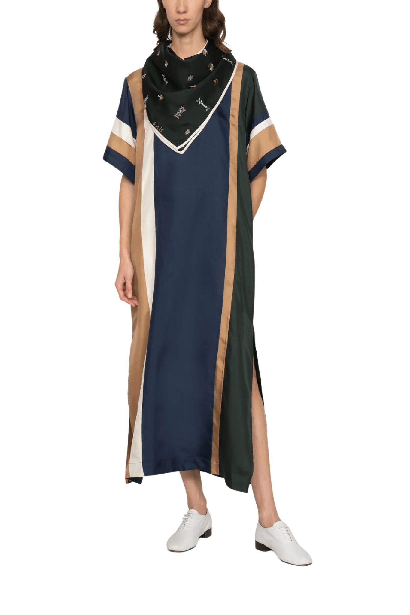 Sea Juliet Embroidery Polo Maxi Dress - Vermillion