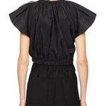 Sea Laurie Solid Flutter Slv Top - Vermillion