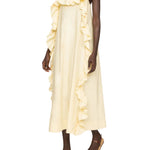 Sea Lisette Solid Ruffle Maxi Sundress - Vermillion