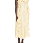 Sea Lisette Solid Ruffle Maxi Sundress - Vermillion