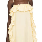 Sea Lisette Solid Ruffle Maxi Sundress - Vermillion